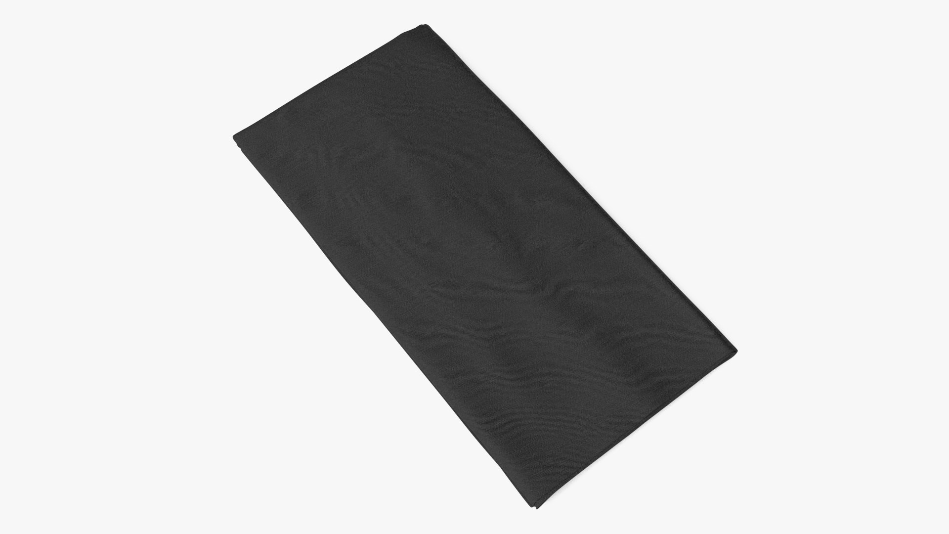 Folded Black Fabric Napkin 3D model preview