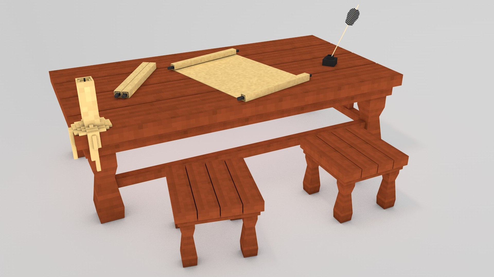 Minecraft Library Models: Middle 3d C4d