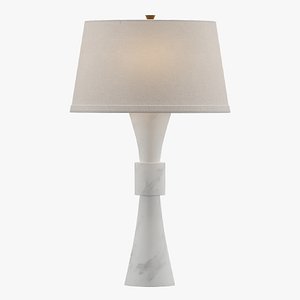Uttermost Black Label Banded Table Lamp Alabaster