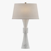 Uttermost Black Label Banded Table Lamp Alabaster