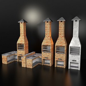 3d barbecue grill model