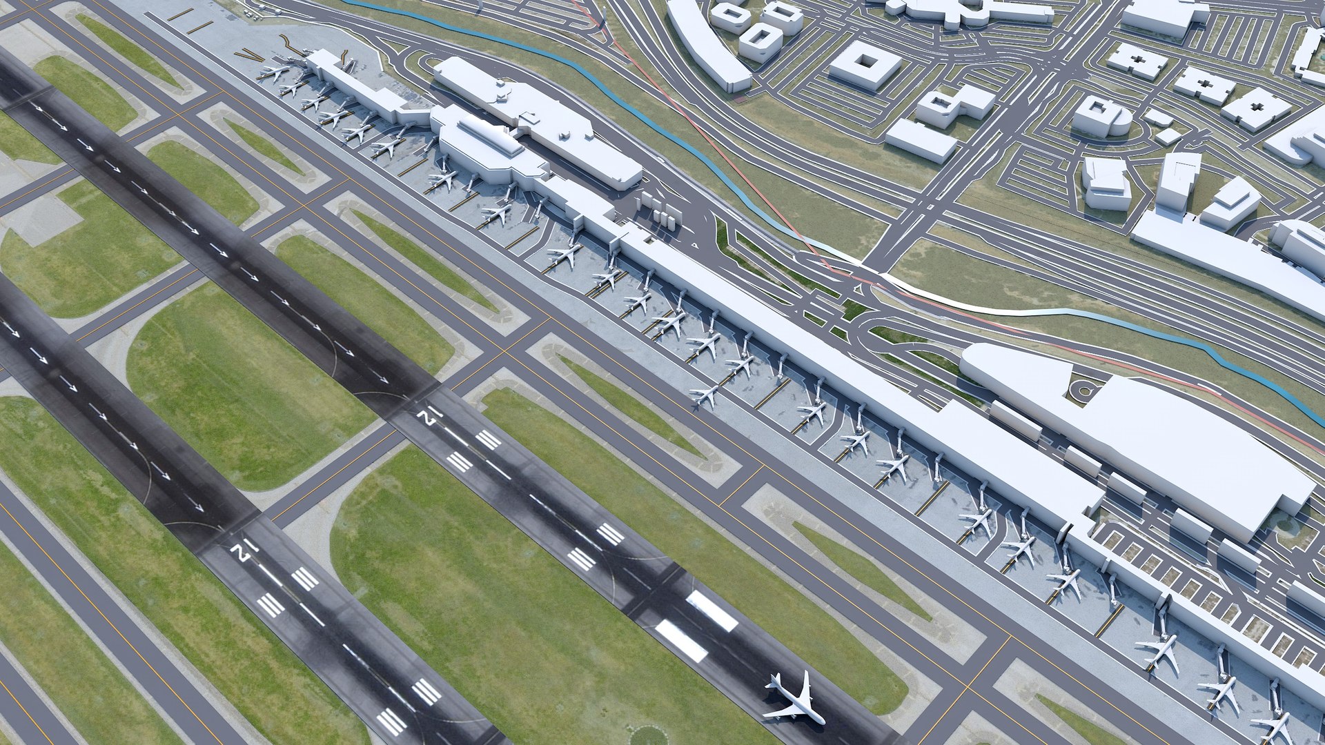 3D model San Jose Airport - TurboSquid 2051819