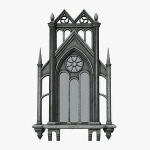 3D model gothic window 06