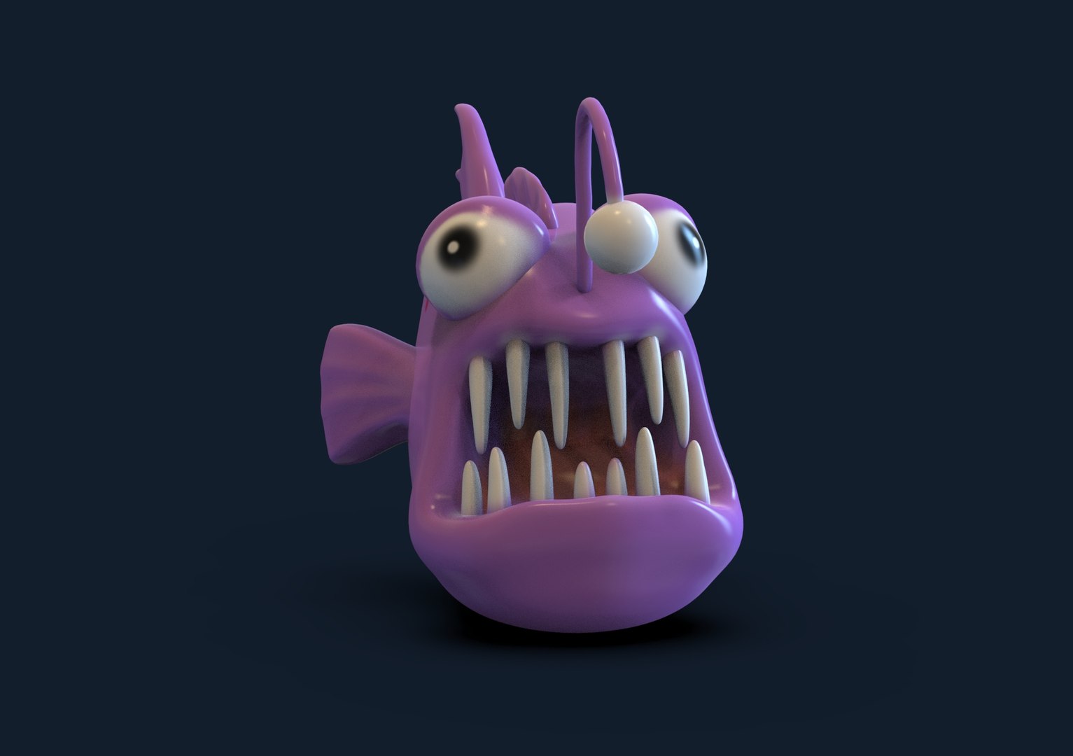 Evil Fish Toon 3D Model - TurboSquid 2353384