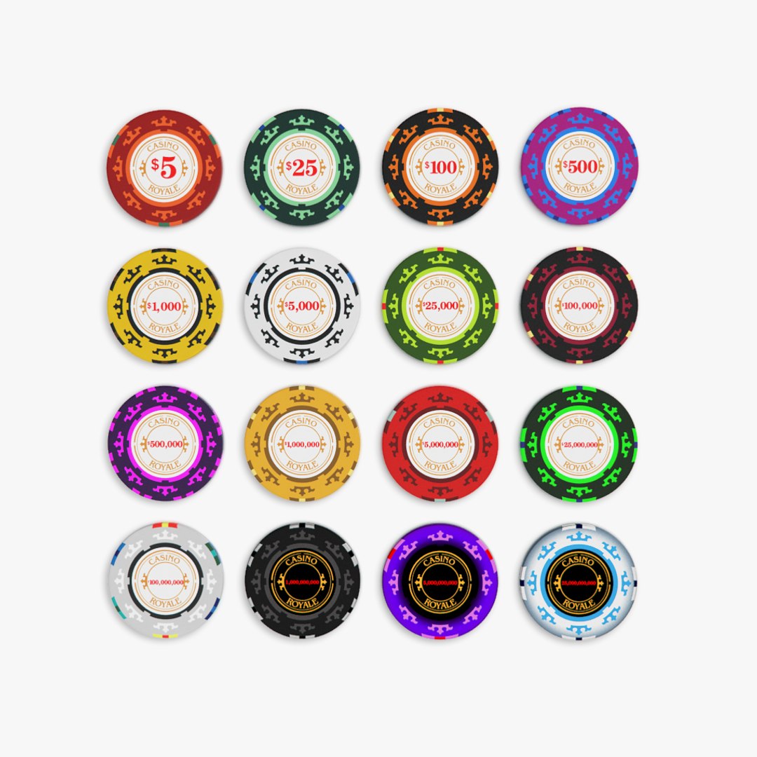 Casino Royale Poker Chips 3d Model