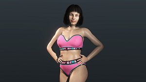 Sexy Girl In Undies 3D model