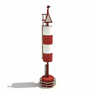 3d low-poly big port light model