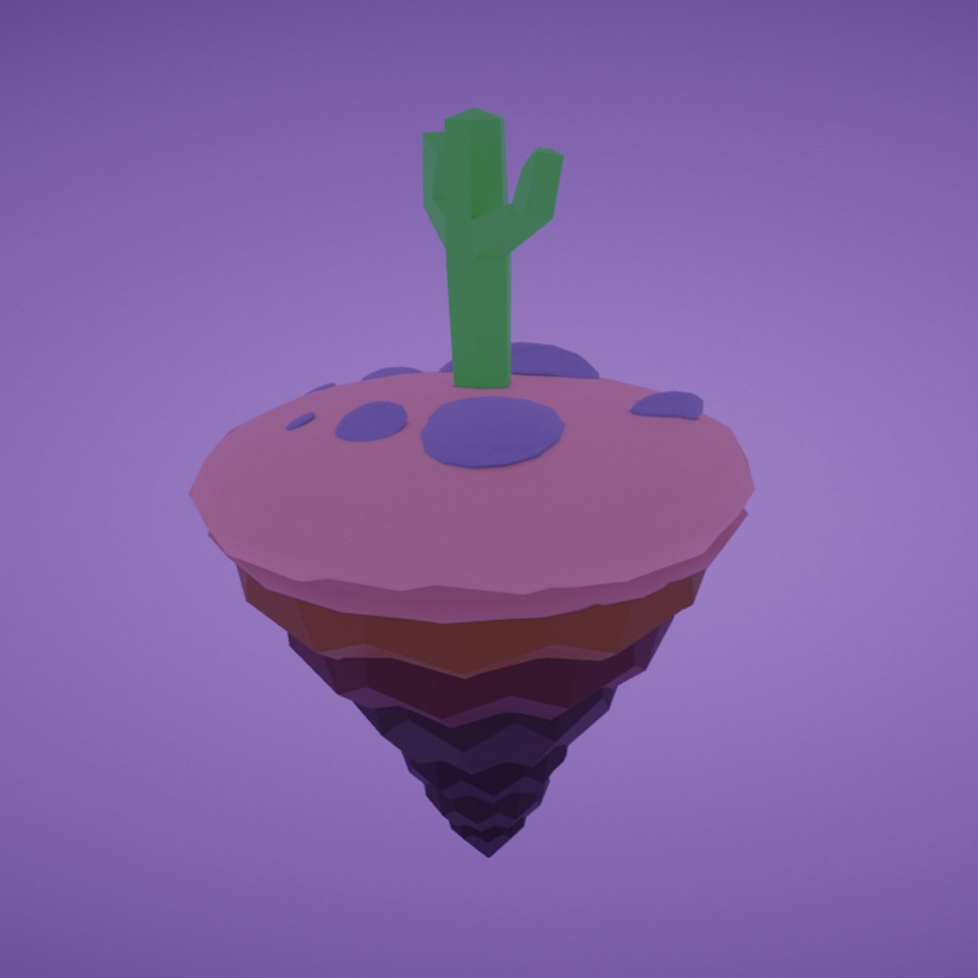 3D Low Poly Island Desert Model - TurboSquid 1969286