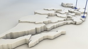 Mexico con estados 3D