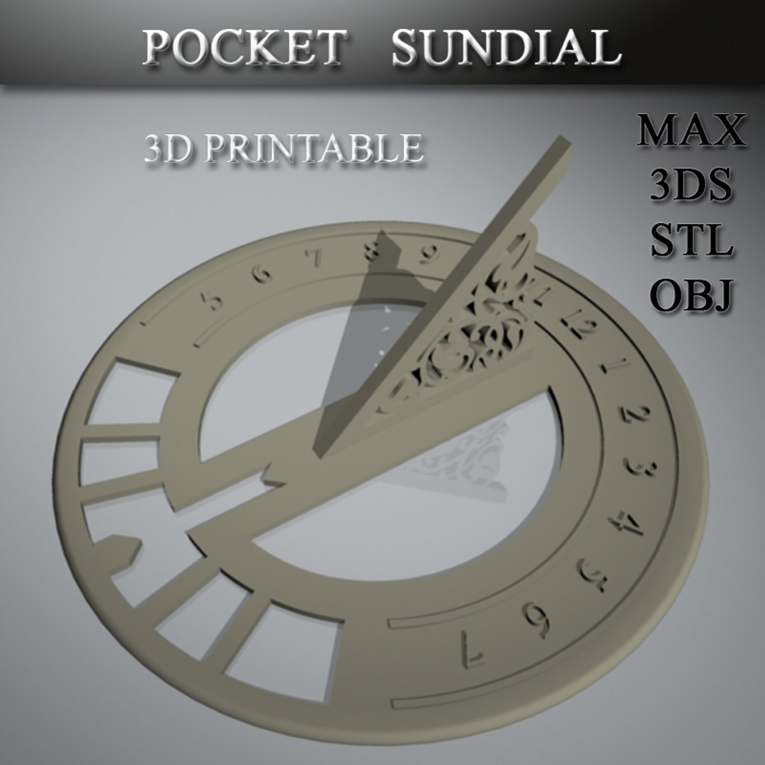 Pocket Sundial 3D Model - TurboSquid 1258904