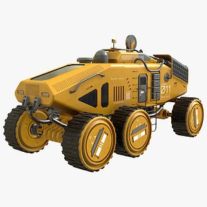 3D Mars Rover Concept 2 Yellow
