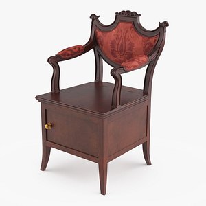 Antique Night Commode Chair with Pot