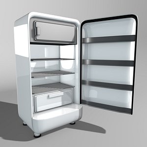 3D vintage refrigerator
