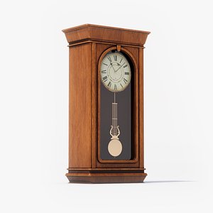 Old wall clock 3D model