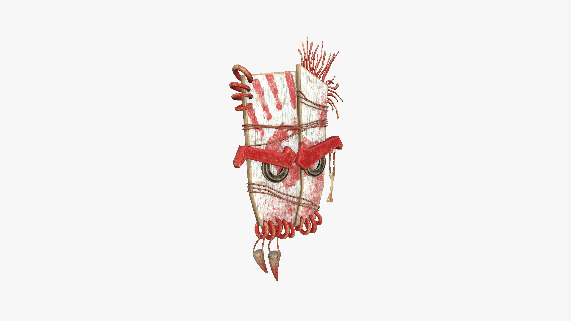 3D Tribal Mask B02 White Bloody - Costume Character Design - TurboSquid ...