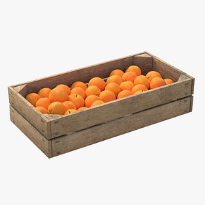 Mandarin Wooden Crate 3D