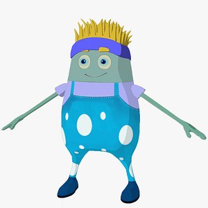 low-poly non rigged bean max