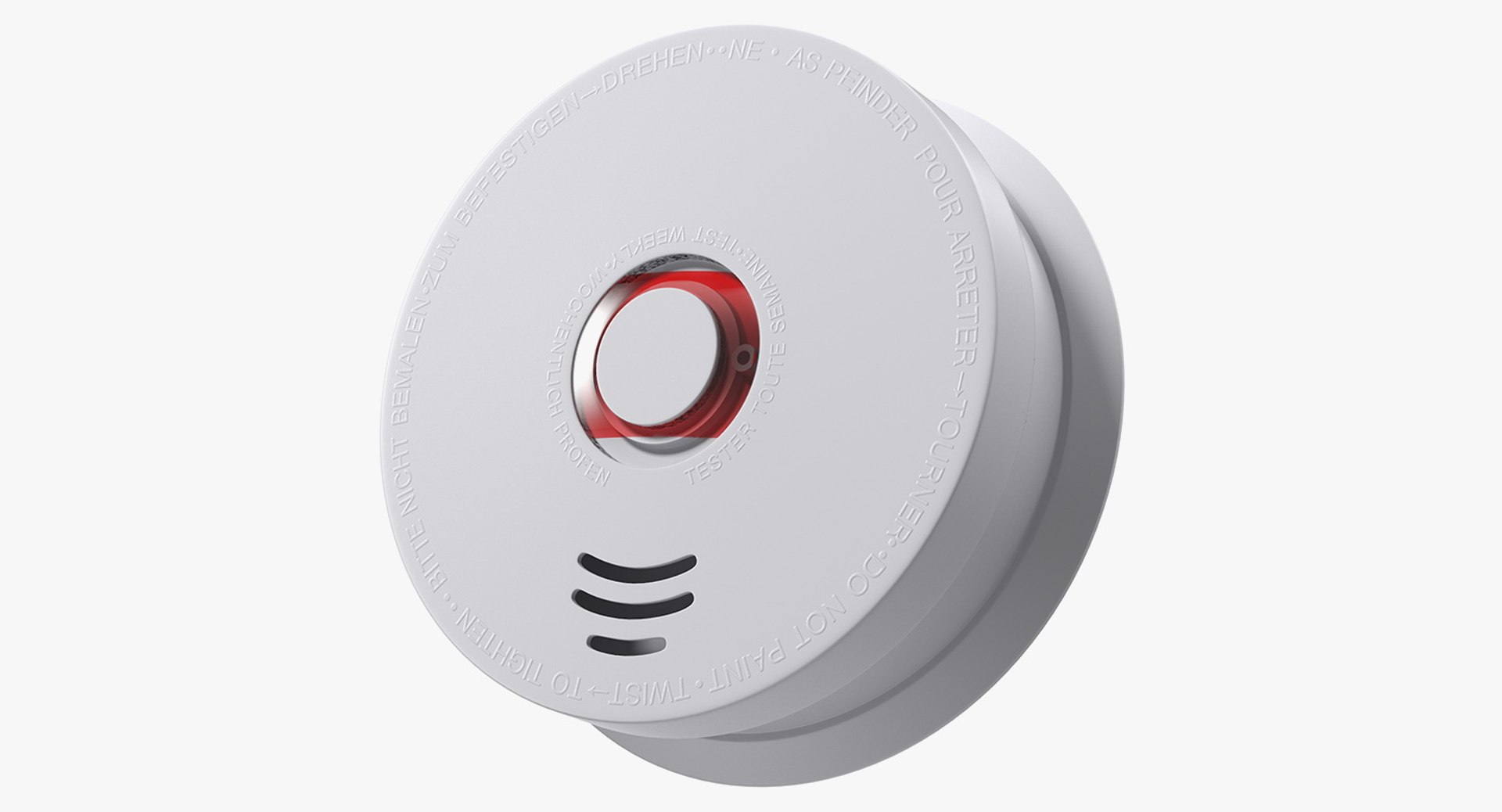 Wireless Smoke Detector SITERWELL 3D model preview