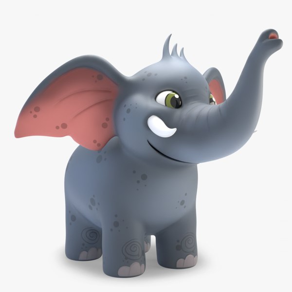3D model Cartoon Elephant - TurboSquid 1873826