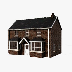 Low poly Brick House 3D model 3D model