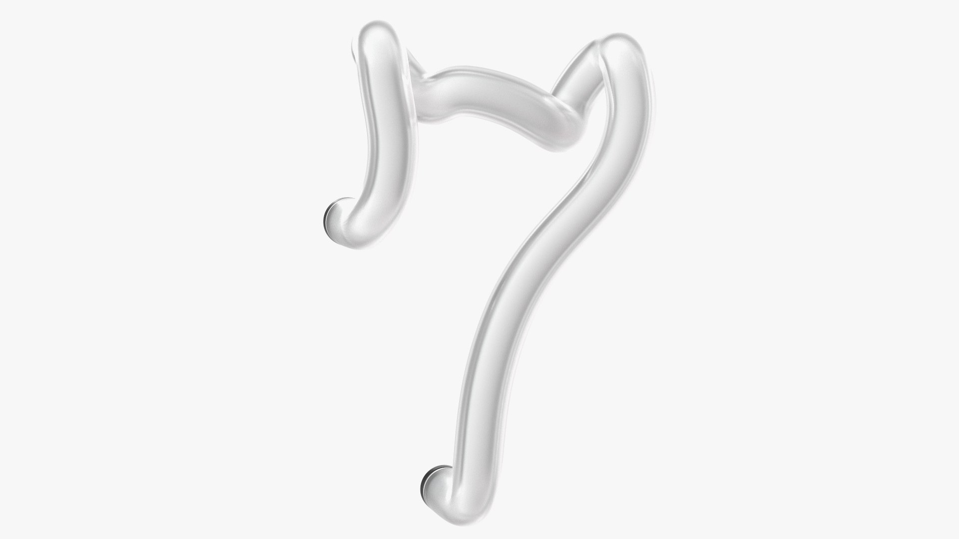 Neon Tube Light Number 7 3D model preview