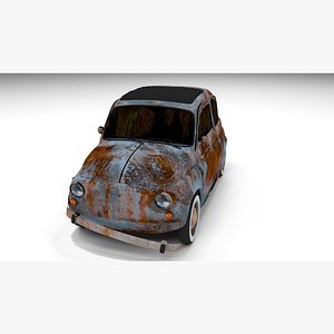 3d rusty fiat 500 nuova