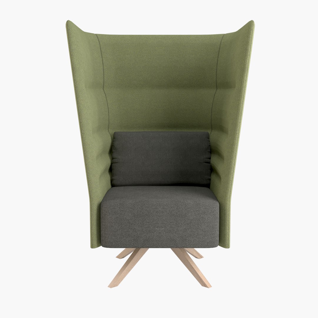 3d High-back Armchair Model