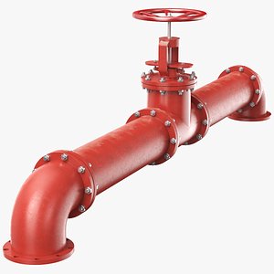 Red Pipes With Valve