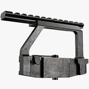 3D model AK Scope Rail Side Mount Kalashnikov Assault Rifle Game Ready