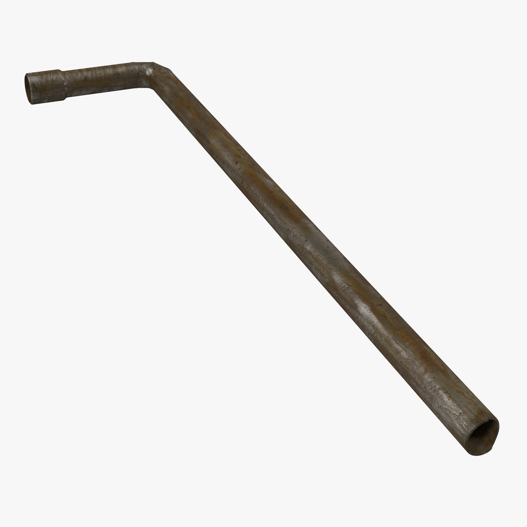 Broken Iron Pipe 6 3D Model 3D model preview