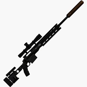 3d sniper rifle xm2010 model