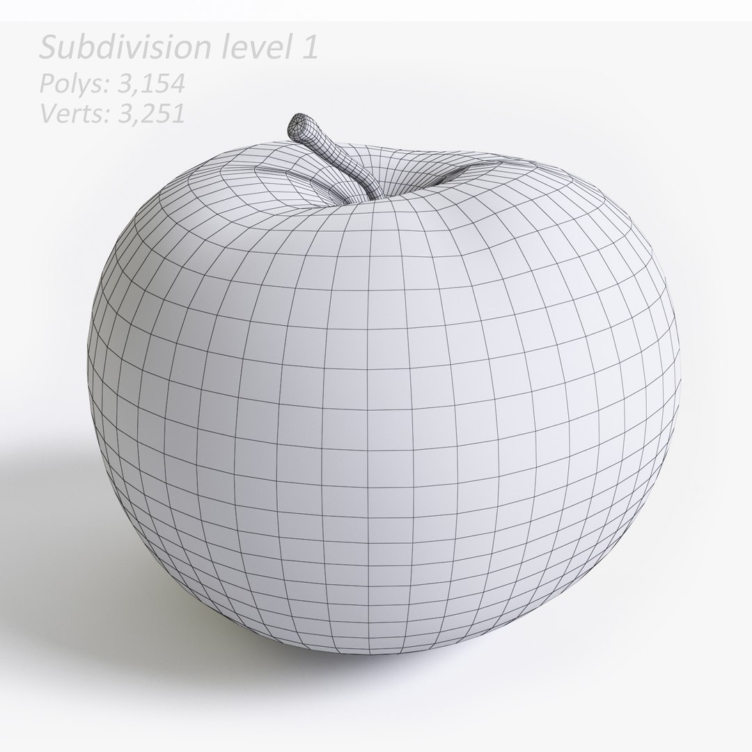 Realistic Apple 3d Max