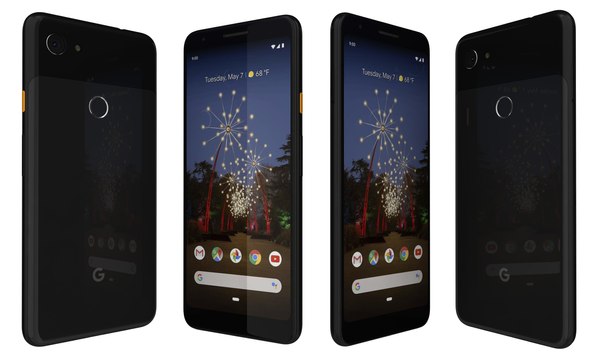 google pixel 3a black 3D model