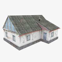 3D Russian home 3 low poly 3D
