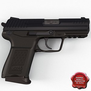 pistol heckler koch usp 3d model