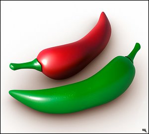 food pepper chili 3d model