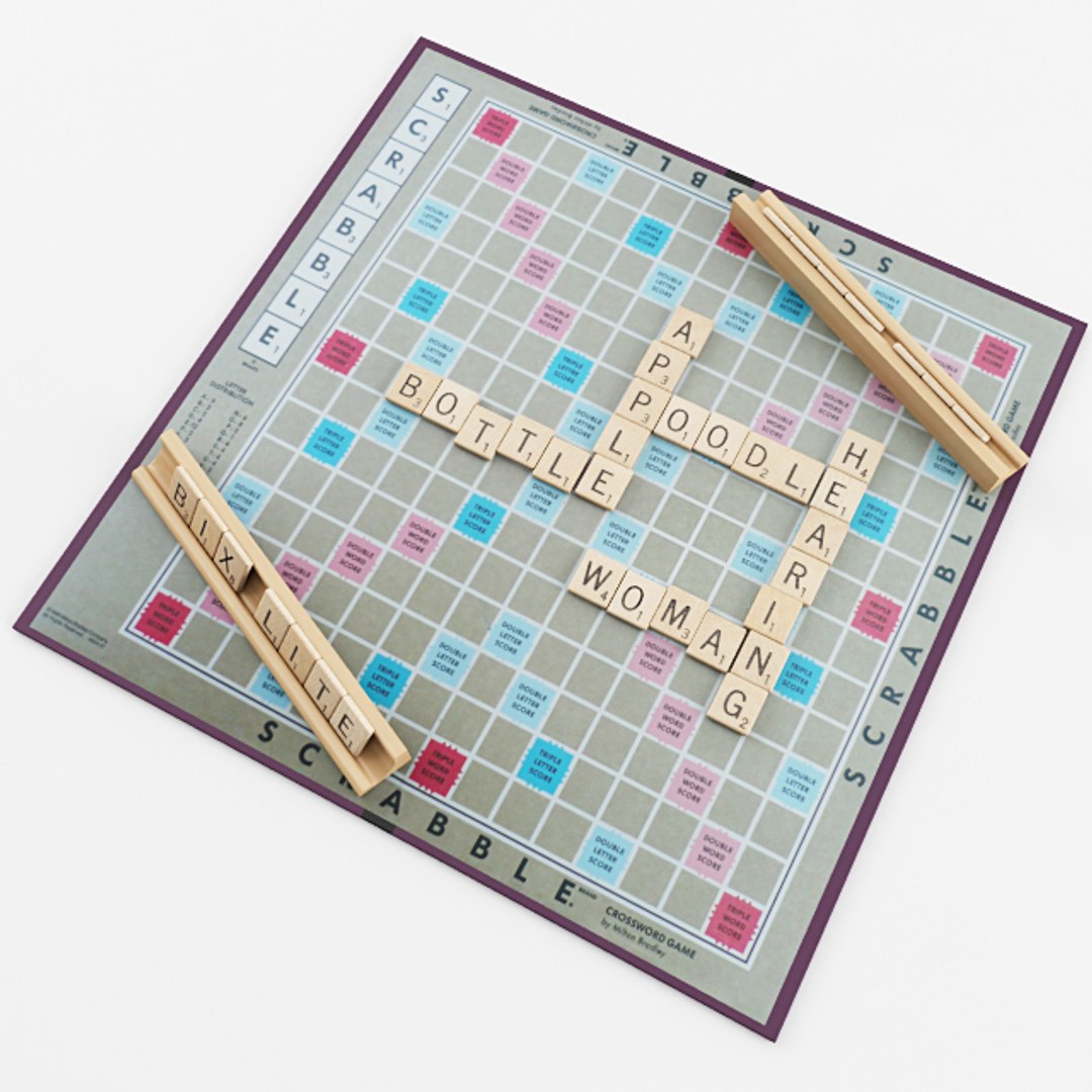 Scrabble Board 3d Model Turbosquid 1298091