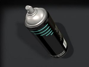 bottles cans spray 3d model