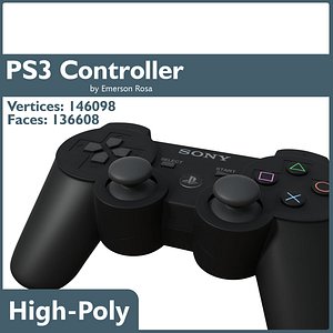 3d model ps3 controllers