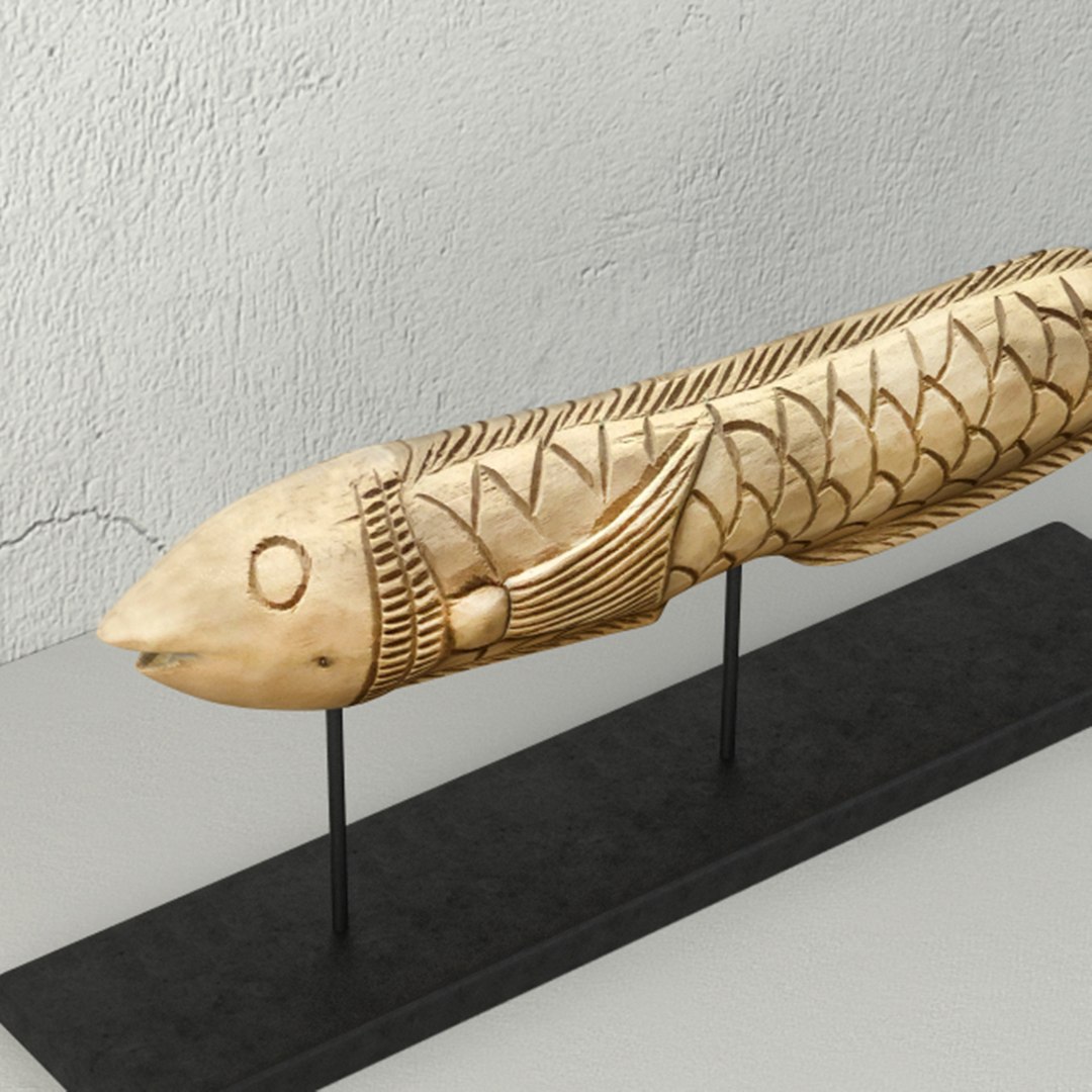 Hand Carved Wood Fish Model - TurboSquid 1275172