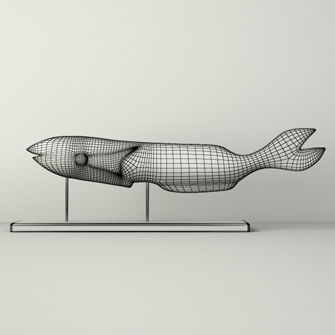 Hand Carved Wood Fish Model - TurboSquid 1275172