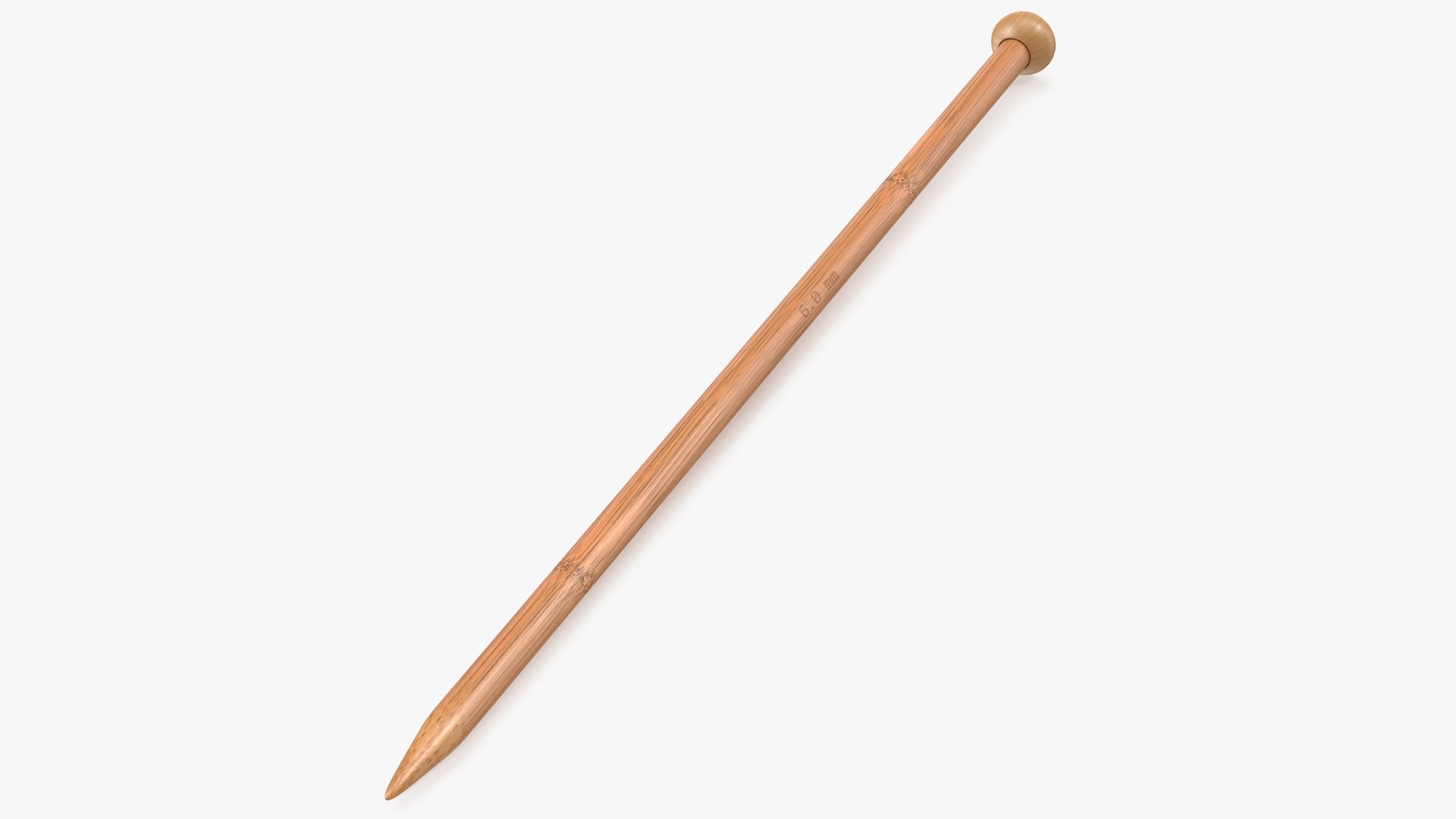 Knitting Needles Bamboo 3D model preview