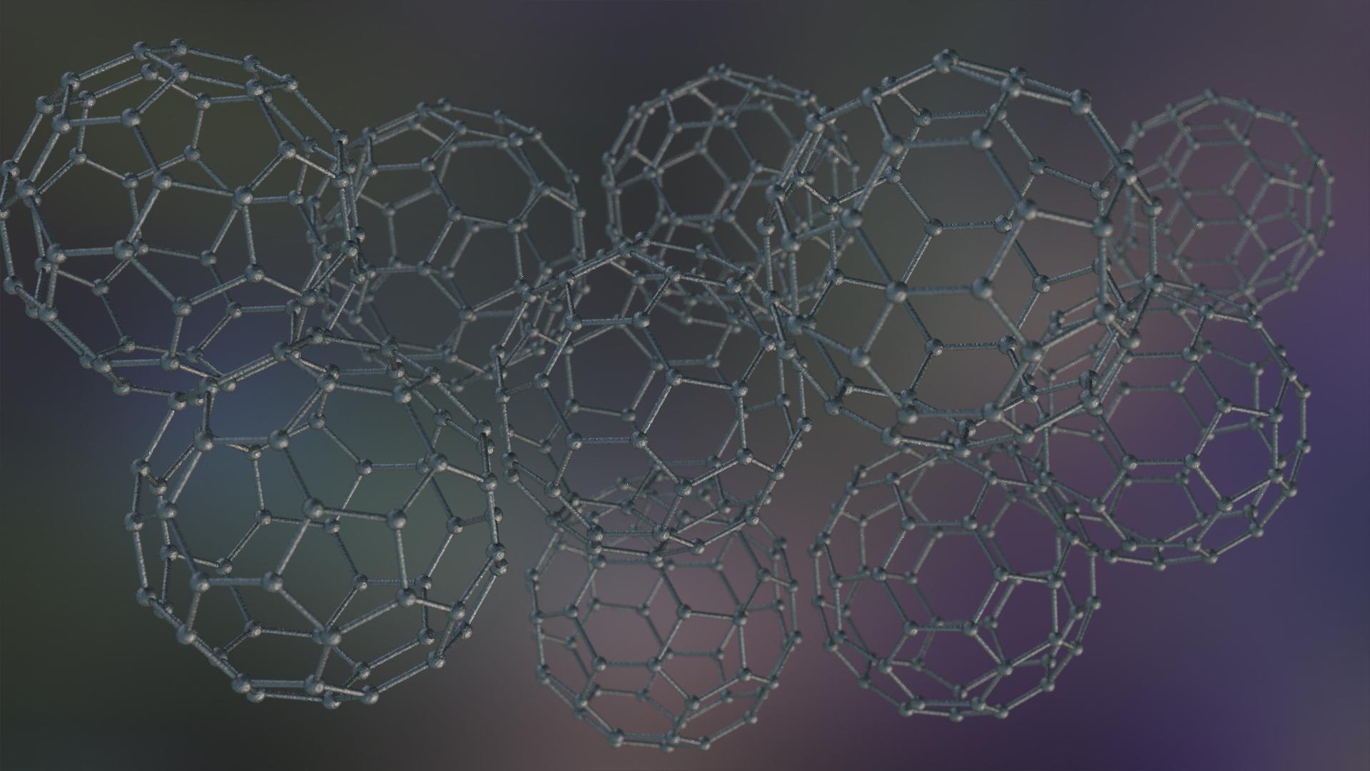3d graphene structure allotrope carbon model