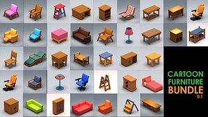 Furnitire Pack Low-poly 3D model