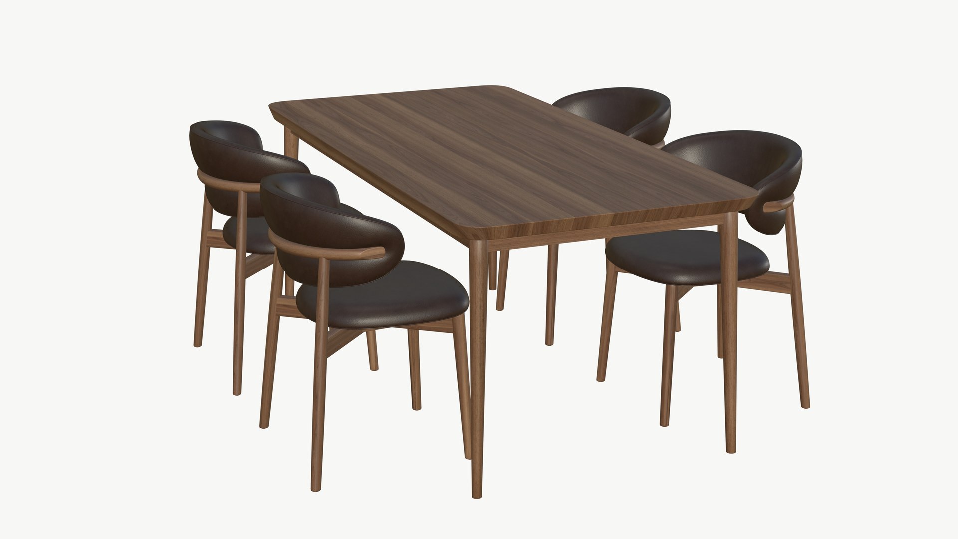 Realistic Dining Table Chair 3D Model - TurboSquid 2013958