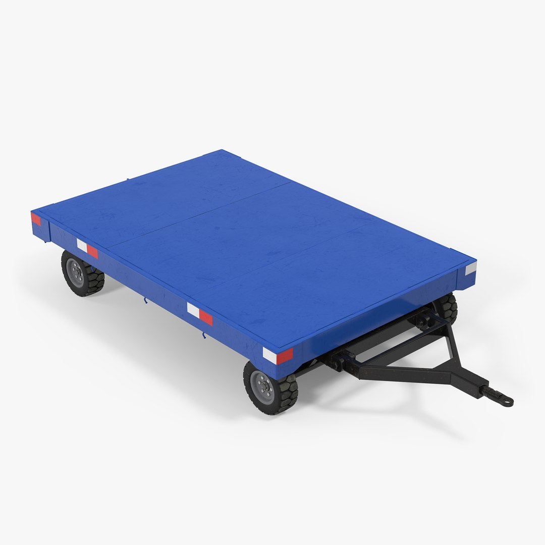 Airport Baggage Trailer 3D Model 3D model preview