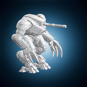Dreadnought Mech Walker Figurine 3D Print Model