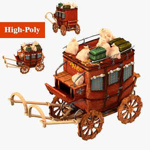 Diligence Wells Fargo coach high-poly 3D model
