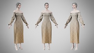 Dress 12 Grullo With Design 3D model