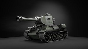 3D Stylized battle tank T-34